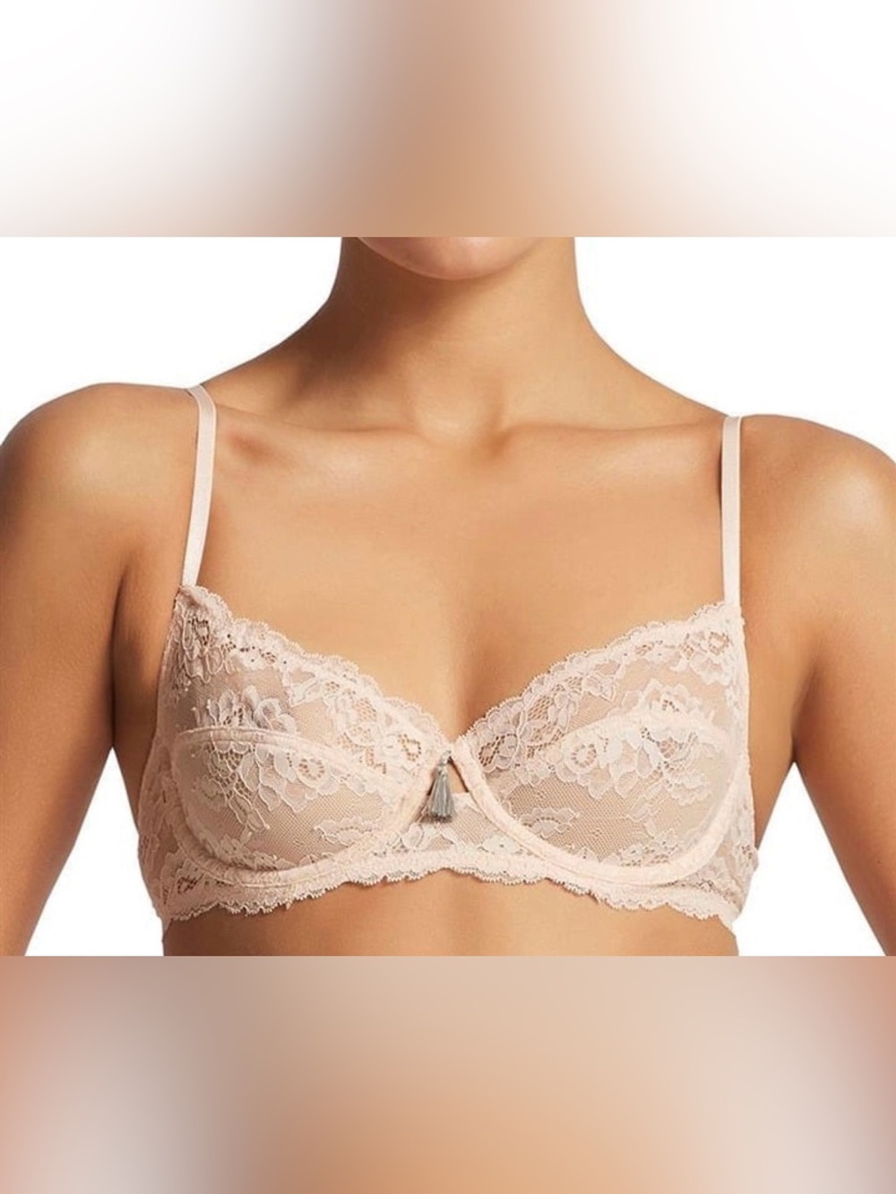 Elle MacPherson Intimates Zest Underwire Balconette Bra size 34E Shell